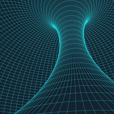 Tel kafes torus bağlı çizgiler ve noktalar ile. Kafes çokgen öğe. Vektör çizim Eps10.