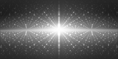 Vektör Yıldızlararası uzay arka plan. Kozmik gökada illüstrasyon. Bulutsu, stardust ve parlak parlayan yıldızlar arka plan. Vektör çizim parti, sanat, broşürler, posterler için.