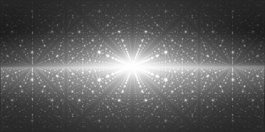 Vektör Yıldızlararası uzay arka plan. Kozmik gökada illüstrasyon. Bulutsu, stardust ve parlak parlayan yıldızlar arka plan. Vektör çizim parti, sanat, broşürler, posterler için.