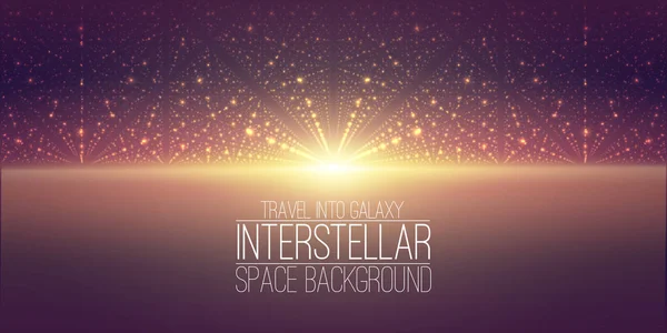 Vector interstellar space background.Cosmic galaxy illustration.Background with nebula, stardust and bright shining stars.Vector Illustration for party, artwork, brochures, posters . — стоковый вектор