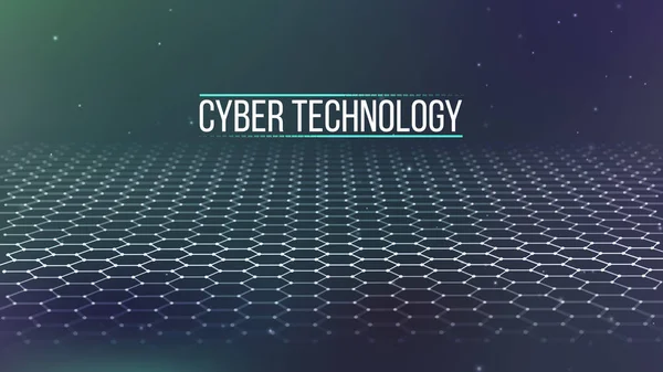 Предпосылки / контекст 3d grid.Cyber technology Ai tech wire network futuristic wireframe. Искусственный интеллект. Векторная иллюстрация — стоковый вектор