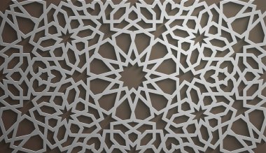İslam süsleme vektör, Farsça motiff. 3D Ramazan İslam yuvarlak kalıp elemanları. Geometrik dairesel süs Arapça simge vektör .
