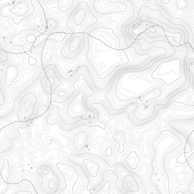 Seamless pattern. Topographic map background with space for copy Seamless texture. Line topography map contour background , geographic grid . Mountain hiking trail over terrain . clipart