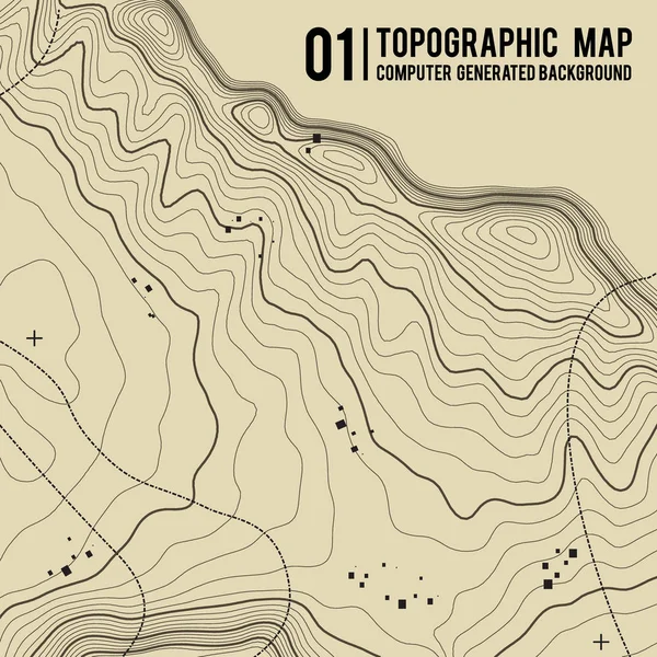 Fondo de mapa topográfico con espacio para copia. Línea topografía mapa contorno fondo, cuadrícula geográfica abstracta vector ilustración. Sendero de montaña sobre terreno . — Vector de stock