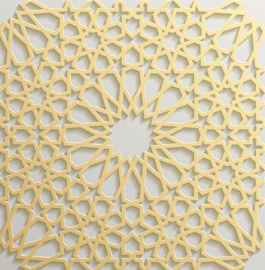 Sorunsuz imkanı İslam desen 3d. Geleneksel Arapça tasarım öğesi.