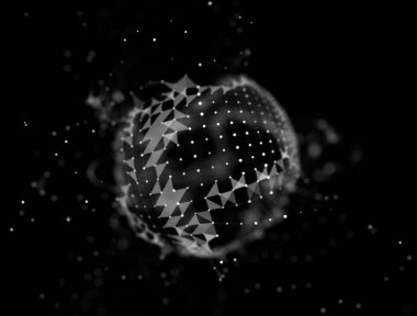 Soyut teknolojik altyapı. 3D kılavuz arka plan. Siber teknoloji AI Teknoloji Tel ağ fütüristik tel kafes. Yapay zeka. Siber Güvenlik arka plan illüstrasyon