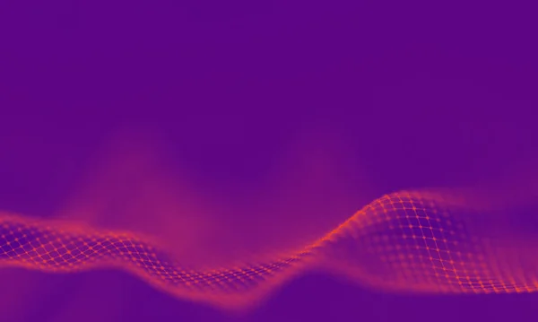 Abstrakt lila geometriska bakgrund. Anslutning struktur. Vetenskap bakgrund. Futuristiska teknik Hud Element. onnecting prickar och linjer. Big datavisualisering och Business . — Stockfoto