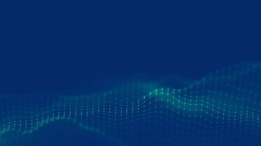 Müzik arka plan. Büyük veri parçacık akışı görselleştirme. Bilim Infographic fütüristik illüstrasyon. Ses dalgası. Ses görselleştirme