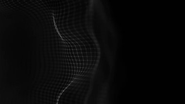 Müzik arka plan. Büyük veri parçacık akışı görselleştirme. Bilim Infographic fütüristik illüstrasyon. Ses dalgası. Ses görselleştirme