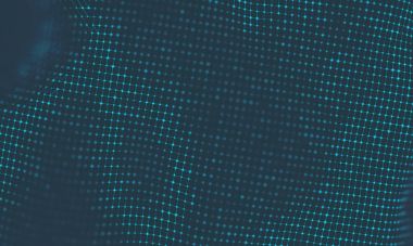 Müzik arka plan. Büyük veri parçacık akışı görselleştirme. Bilim Infographic fütüristik illüstrasyon. Ses dalgası. Ses görselleştirme