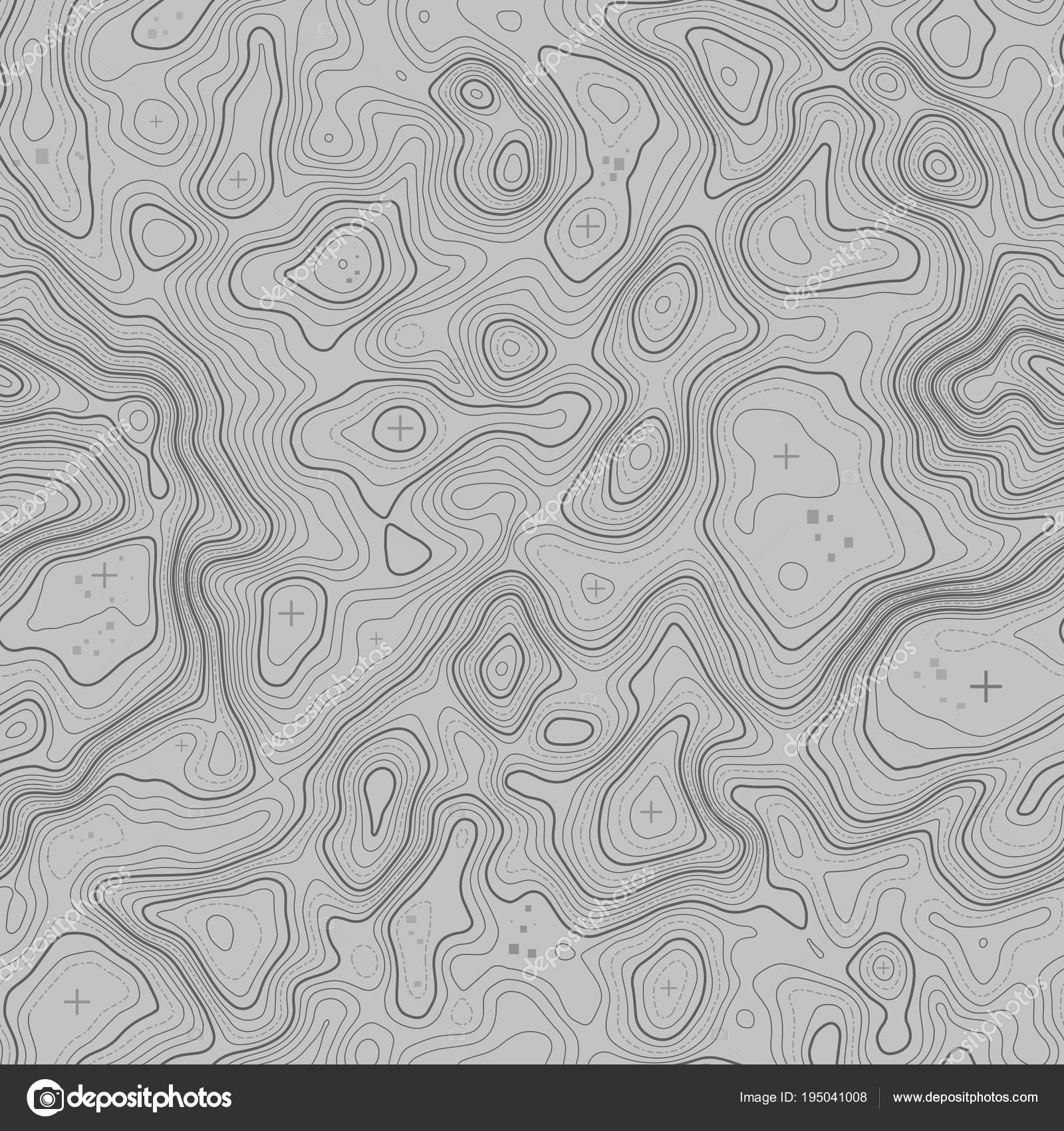 Seamless pattern. Topographic map background with space for copy ...