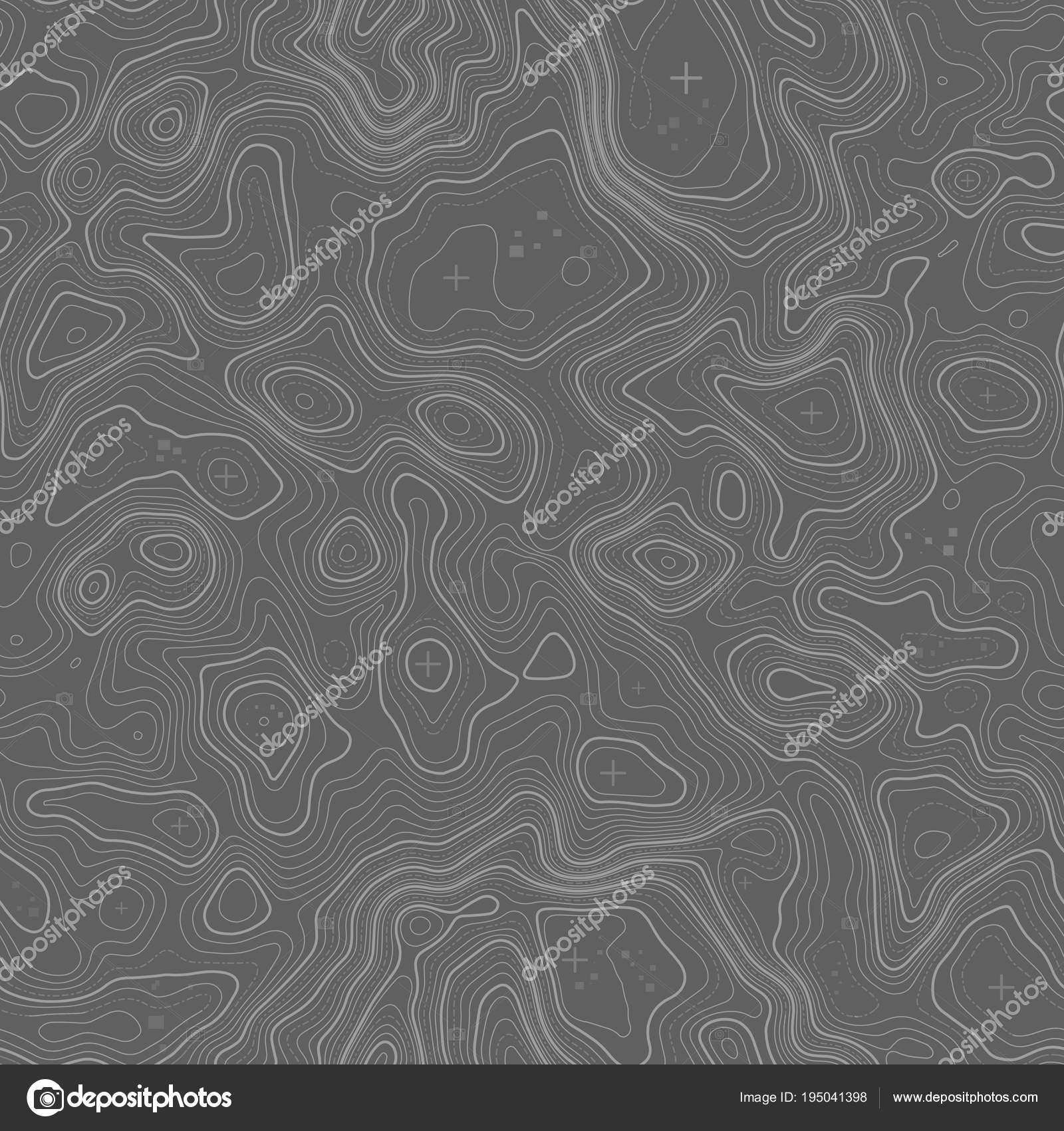 Seamless pattern. Topographic map background with space for copy ...