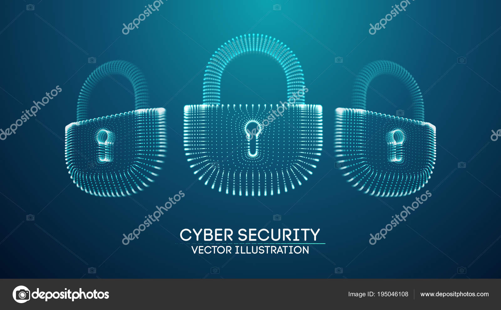 Coputer internet cyber security background. Cyber crime vector  illustration. digital lock Stock Vector Image by ©DamienGeso #195046108