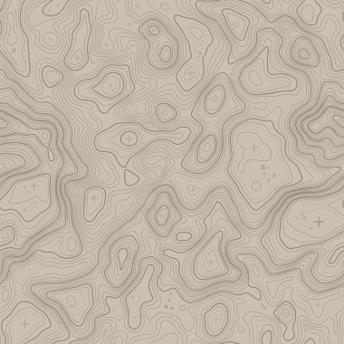 Seamless modeli. Topografik harita arka plan kopya sorunsuz doku alan ile. Topografya Haritası kontur arka plan, coğrafi kılavuz çizgi. Dağ hiking trail arazi üzerinde .
