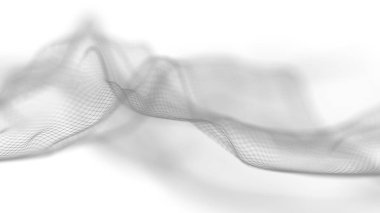 Veri teknolojisi soyut gelecek çizimi. Karanlık arka planda noktaları ve çizgileri birleştiren düşük polimerli bir şekil. 3 boyutlu görüntüleme. Büyük veri görselleştirmesi .