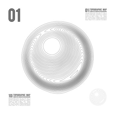 Topografik harita çevresi. Yüksekliği olan Topo haritası. Contour harita vektörü. Coğrafi Dünya Topografi haritası ızgarası soyut vektör çizimi .