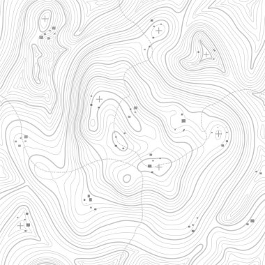 Topografik harita arka plan kavramı ile yer senin kopya için. Topografya hatları sanat kontur, dağ hiking trail, şekil vektör tasarımı. Oluşturulan bilgisayar   .