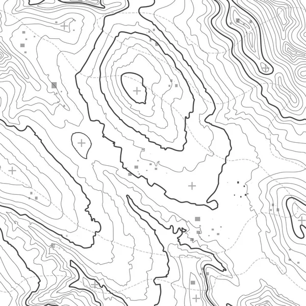 Conceito de plano de fundo de mapa topográfico com espaço para sua cópia. Topografia linhas de contorno de arte, trilha de caminhadas de montanha, design de vetor de forma. Gerado por computador    . — Vetor de Stock