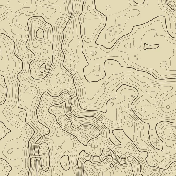 Concept de fond de carte topographique avec espace pour votre copie. Topographie lignes contour d'art, sentier de randonnée en montagne, conception vectorielle de forme. Généré par ordinateur    . — Image vectorielle