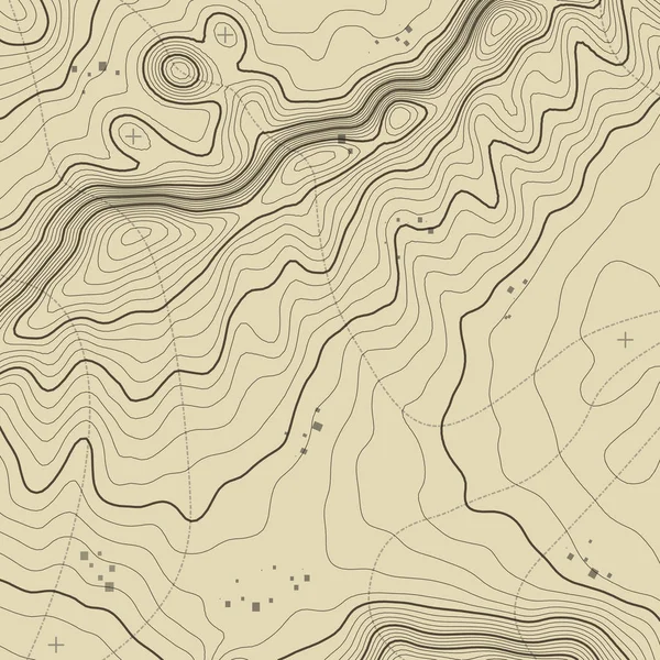 Concetto di sfondo mappa topografica con spazio per la copia. Linee topografiche contorno artistico, sentiero escursionistico di montagna, progettazione vettoriale di forma. Computer generato    . — Vettoriale Stock