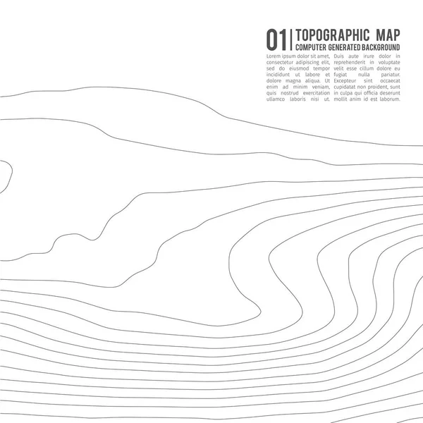 Topografische Karte Kontur Hintergrund. Topokarte mit Höhenangabe. Konturenvektor. Geographische Welt Topographie Karte Gitter abstrakte Vektorillustration . — Stockvektor