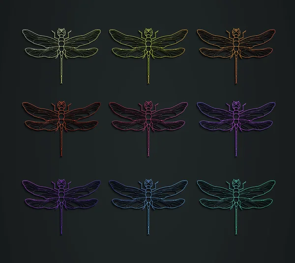 Dragonfly logo design vector illustration eps10. Logos creativos de diseño . — Vector de stock