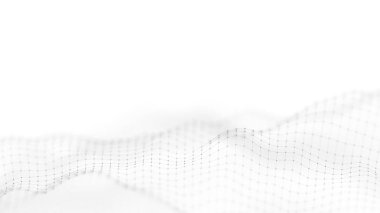 Veri teknolojisi soyut gelecek çizimi. Karanlık arka planda noktaları ve çizgileri birleştiren düşük polimerli bir şekil. 3 boyutlu görüntüleme. Büyük veri görselleştirmesi .