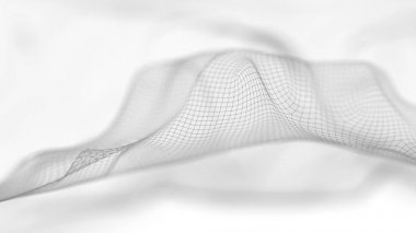 Veri teknolojisi soyut gelecek çizimi. Karanlık arka planda noktaları ve çizgileri birleştiren düşük polimerli bir şekil. 3 boyutlu görüntüleme. Büyük veri görselleştirmesi .