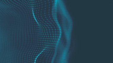 Soyut müzik arka plan mavisi. Müzik için eşitleyici, müzik dalgaları ile ses dalgalarını gösterme, müzik arkaplan eşitleyici kavramı.