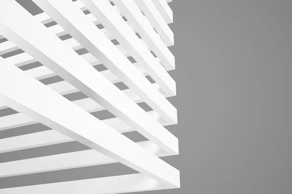 Absztrakt architektúra háttér. Üres fehér futurisztikus szoba. 3d Render Illusztráció — Stock Fotó