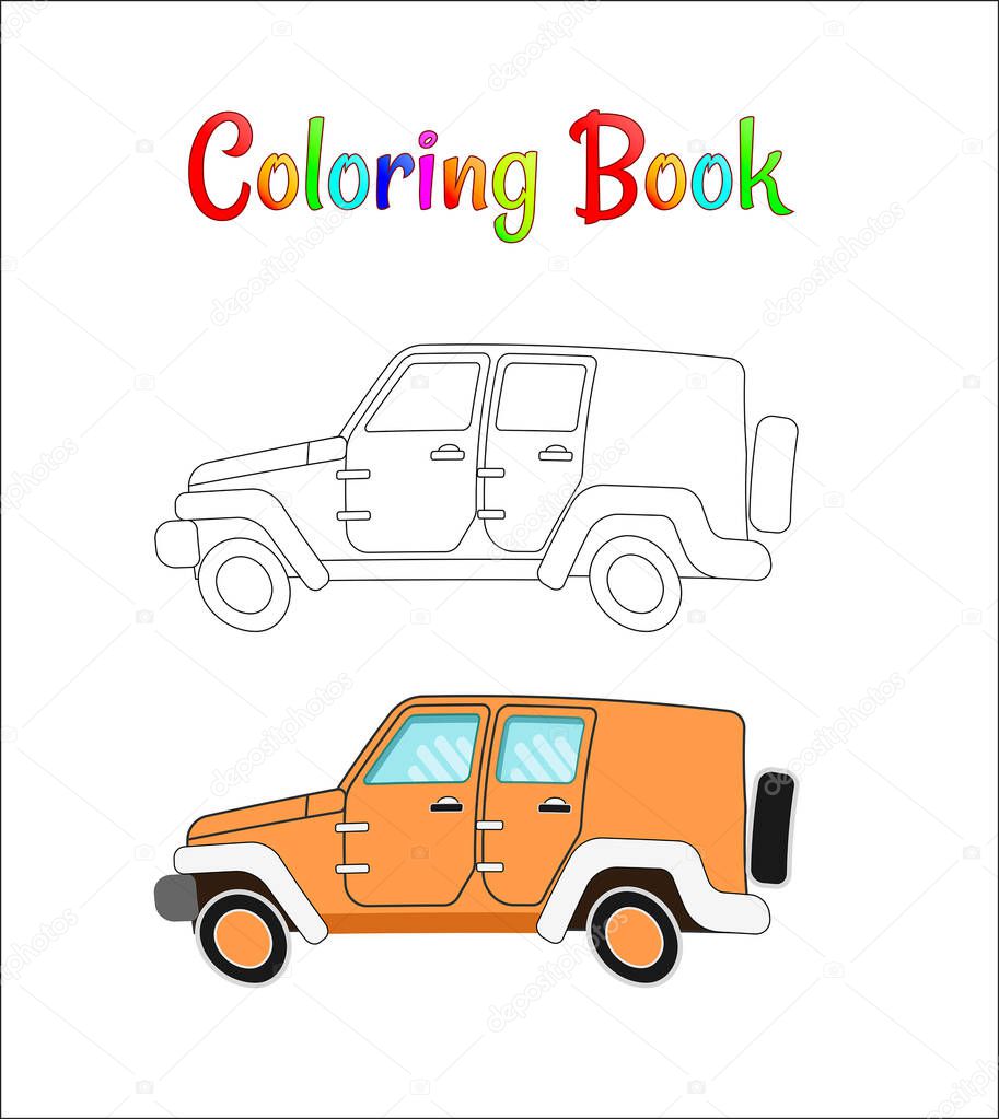 Safari wrangler. Coloring pages for kids Vector illustration eps 10.