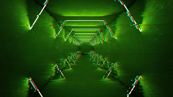 Fantasy reklam för spelskärmen. Teknik koncept för vhs design. Musik neon bakgrund illustration. — Stockfoto