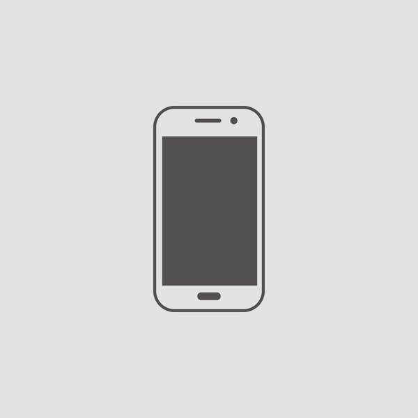 Mobie phone vector icon. Graphic design illustration.