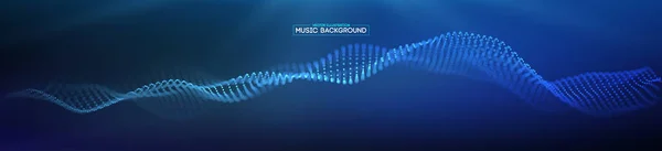 Música fundo abstrato azul. Equalizador para música, mostrando ondas sonoras com ondas de música, conceito de vetor equalizador de fundo de música. —  Vetores de Stock