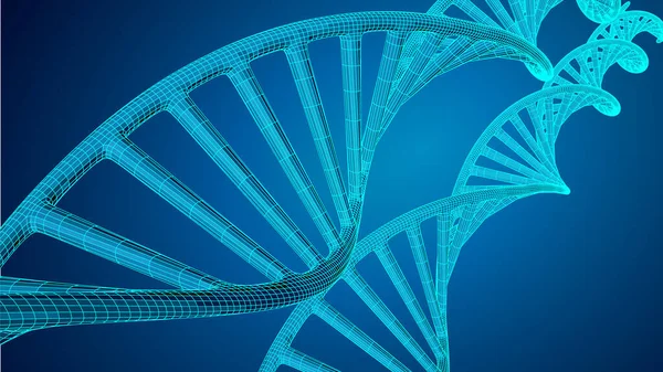 Genom DNA vektör çizimi. DNA yapısı EPS 10. GDO ve genom düzenleme konsepti. Eczacılık kimyası ve DNA araştırması. Molekül bağlantısının biyoteknolojisi . — Stok Vektör