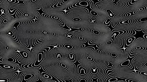 Linee di loop senza soluzione di continuità sfondo. Topografia dei contorni grigi. Linee di montagna geografiche animazione senza soluzione di continuità. Modello topografico texture animata . — Video Stock