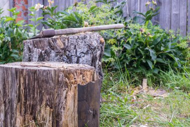 Ahşap Bahçe Çiti yakınındaki oturum axe