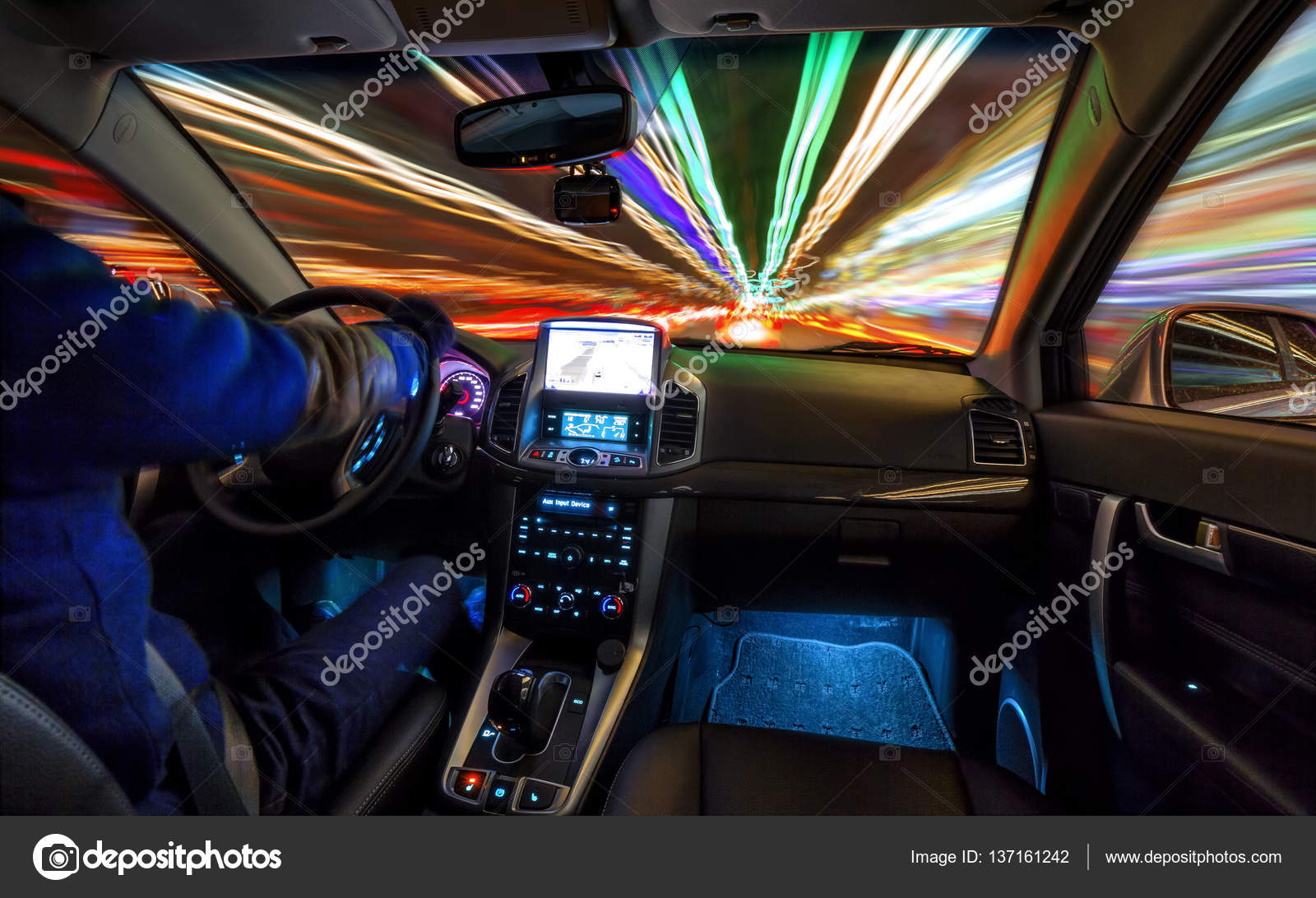 Car Light Painting In The Street Stock Photo C Login2002