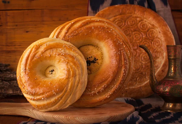 Pane delizioso per la famiglia. Torte . — Foto Stock