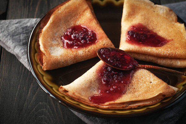 Pancakes with fillings. A treat for tea.  