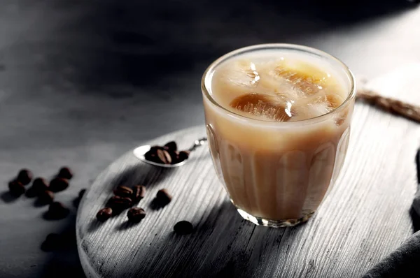 Холодный Холодный Кофе Кофе Молоком — стоковое фото