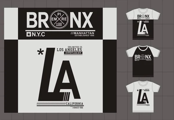 Typografia La dla t shirt, projektowanie, odzież, Sport typografii, wektor. — Wektor stockowy