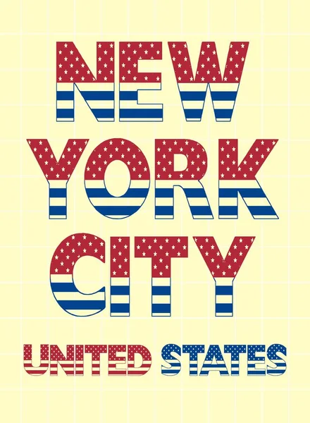 New York City typografie design, poster, voor Tshirt, Vector — Stockvector