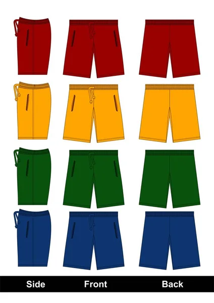 Modelo de design de shorts esportivos, vetor . —  Vetores de Stock