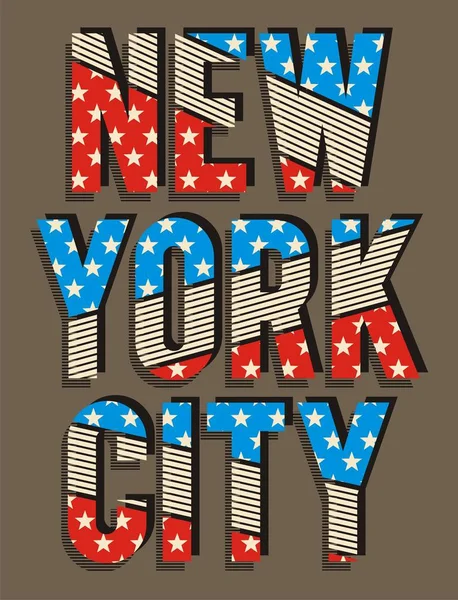 03. tipográfiai New York City zászló, vektor. — Stock Vector