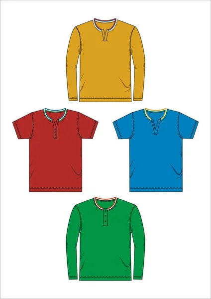 Set plantillas de camisa — Vector de stock