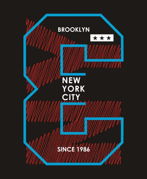 ニューヨーク T シャツ画像, ベクトル — ストックベクタ