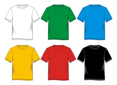 Erkek t-shirt şablonları