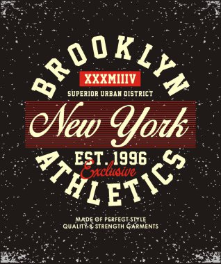 New York Atletizm spor t-shirt grafiği