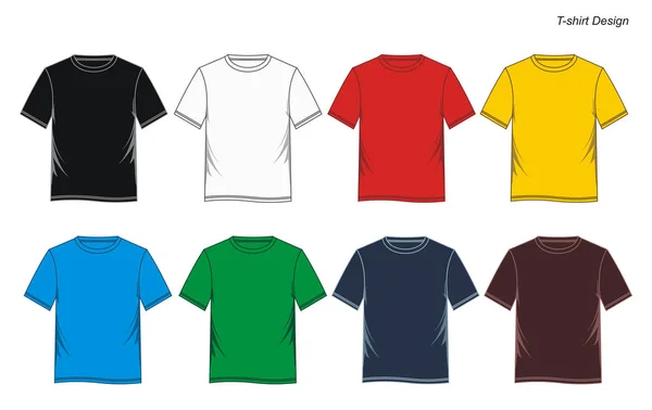 T-shirt modelli uomo immagine vettoriale — Vettoriale Stock